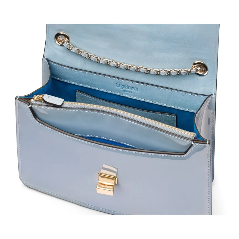 Julia Bag - Baby Blue Patent