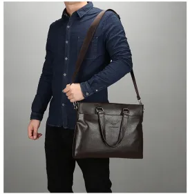 Men's business Synthetic leather briefcase Hard briefcase Handbag Business Briefcase
