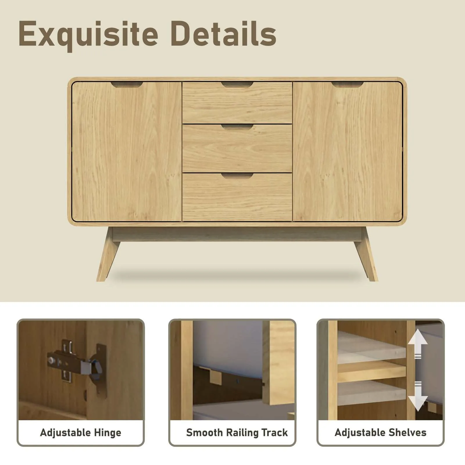 MerryLuk Mid Century Sideboard