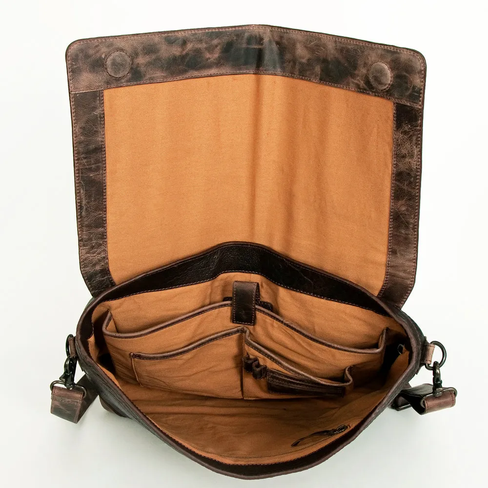 Never Mind Nmbgz134 Briefcase Vintage Handmade Genuine Cowhide Leather Women Bag Western Handbag Purse