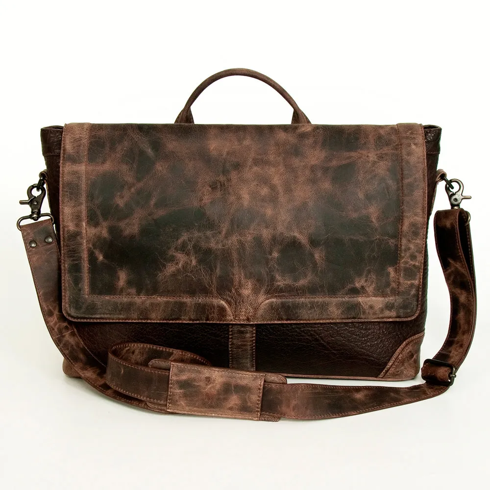 Never Mind Nmbgz134 Briefcase Vintage Handmade Genuine Cowhide Leather Women Bag Western Handbag Purse
