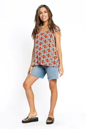 Pomie Blouse - Coral