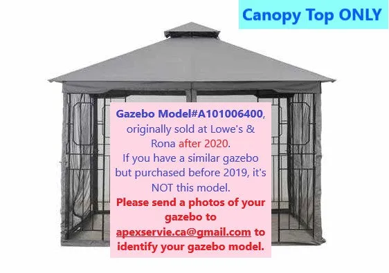 Replacement Canopy Top for #A101009400 10'x10' Gazebo (Canopy Top Only)