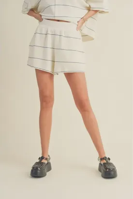 Striped Knit Shorts