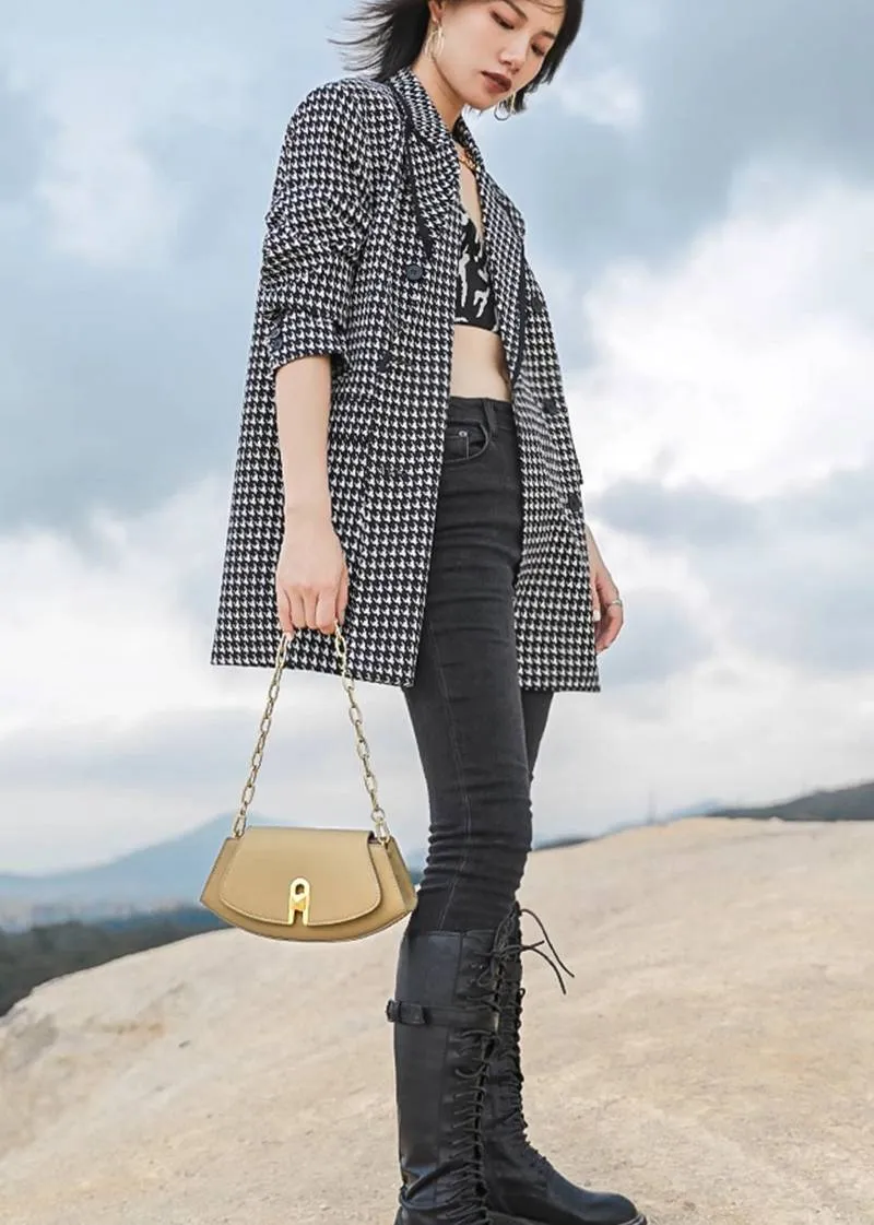 Two Shoulder Strap Crossbody Sling Baguette Bag