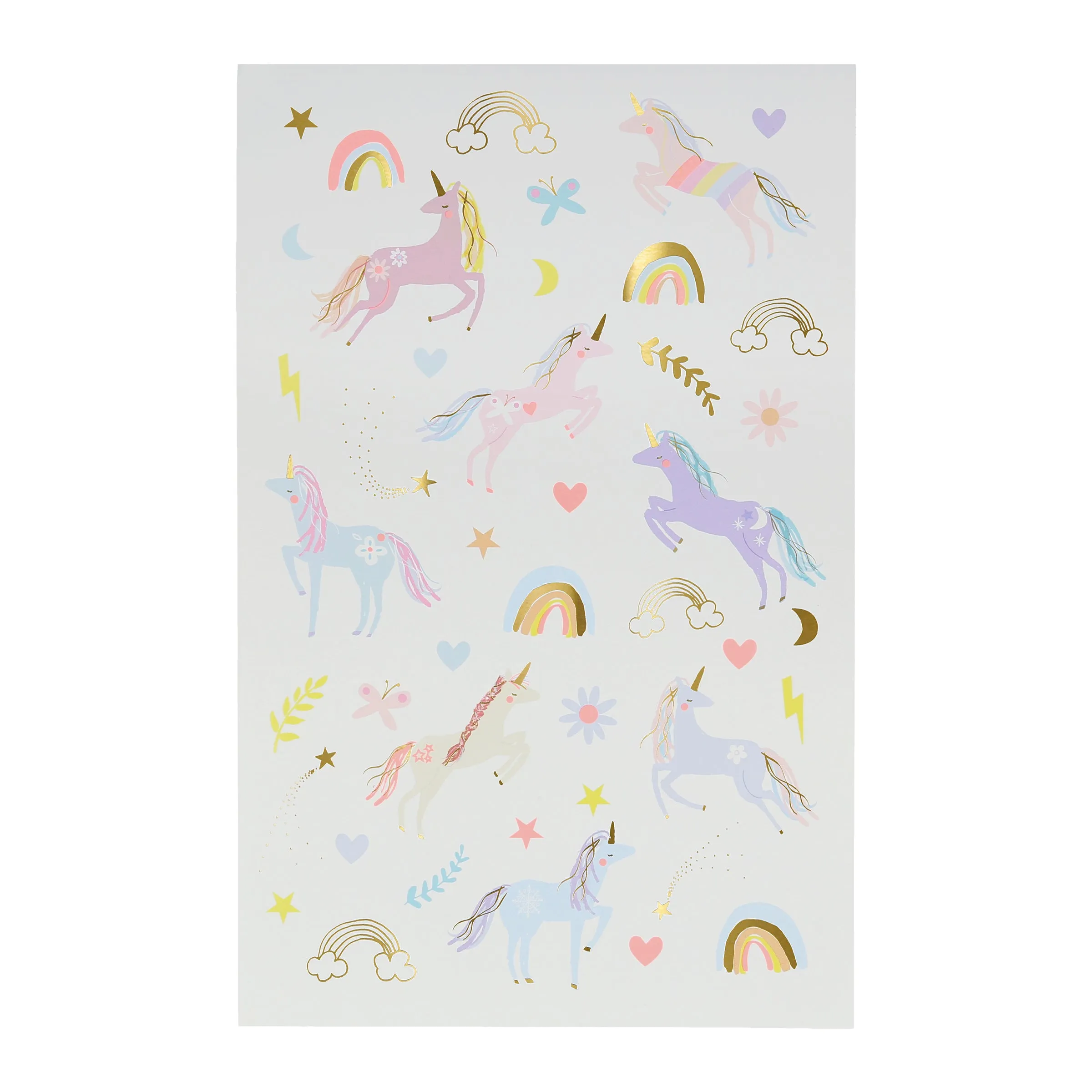 Unicorn Tattoo Sheets (x 2 sheets)