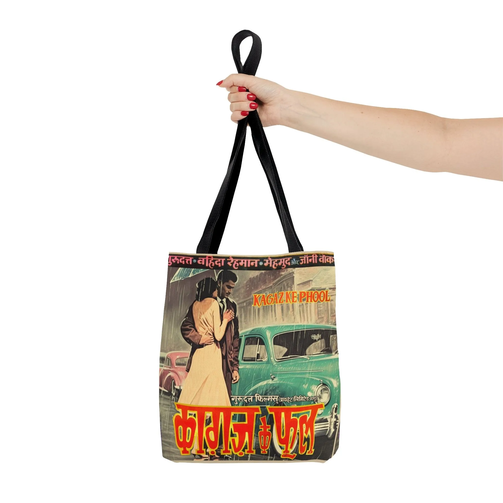 Vintage Bollywood Movie Poster Tote Bag - Kagaz ke phool