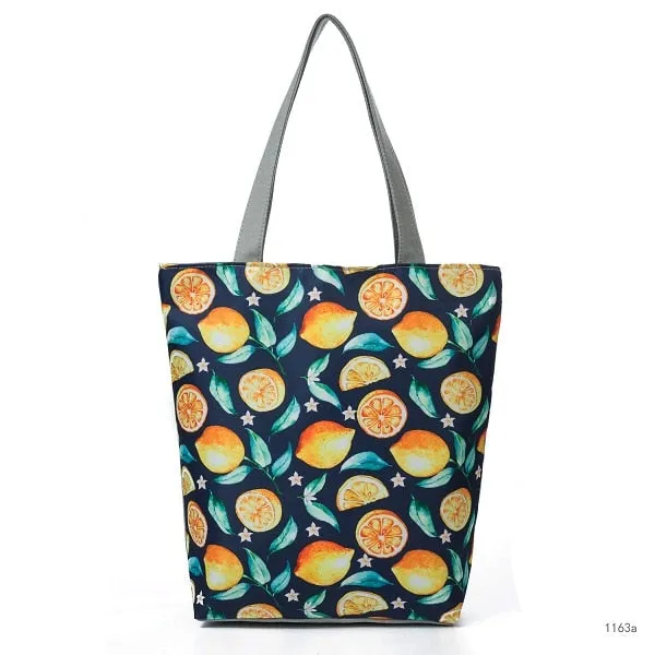 Vintage Floral Design Beach Bag