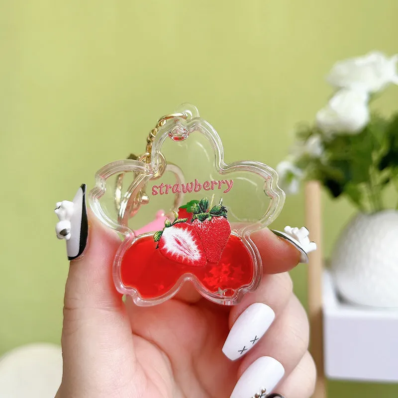 Wholesale Acrylic Keychain for Oiled Fruits