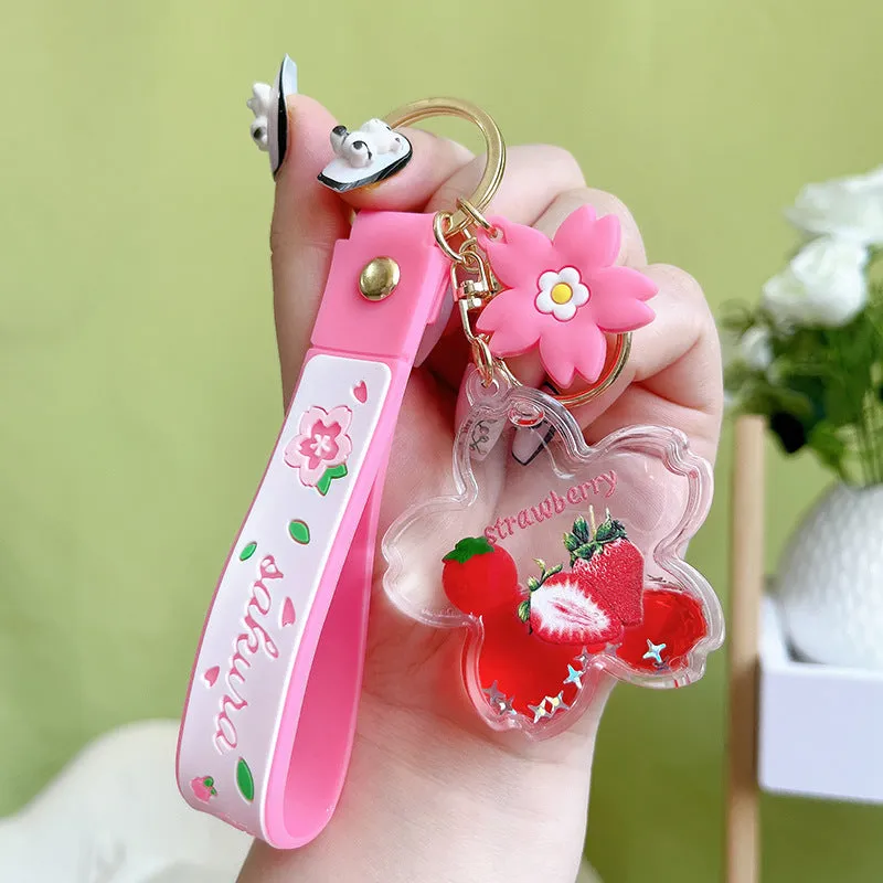 Wholesale Acrylic Keychain for Oiled Fruits