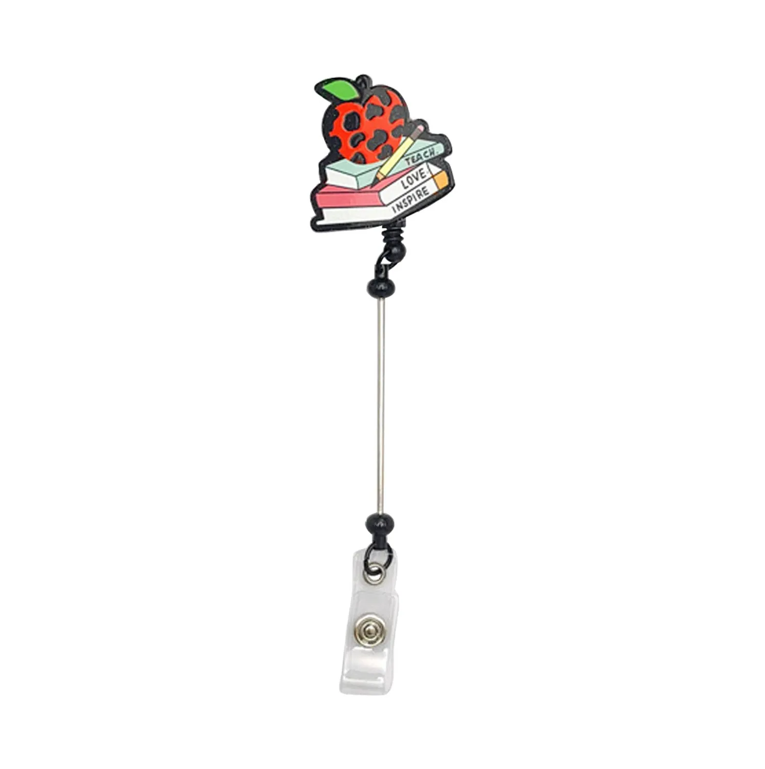 Wholesale Badge Reels  DIY Beadable Bar Velcro Retractable Keychain