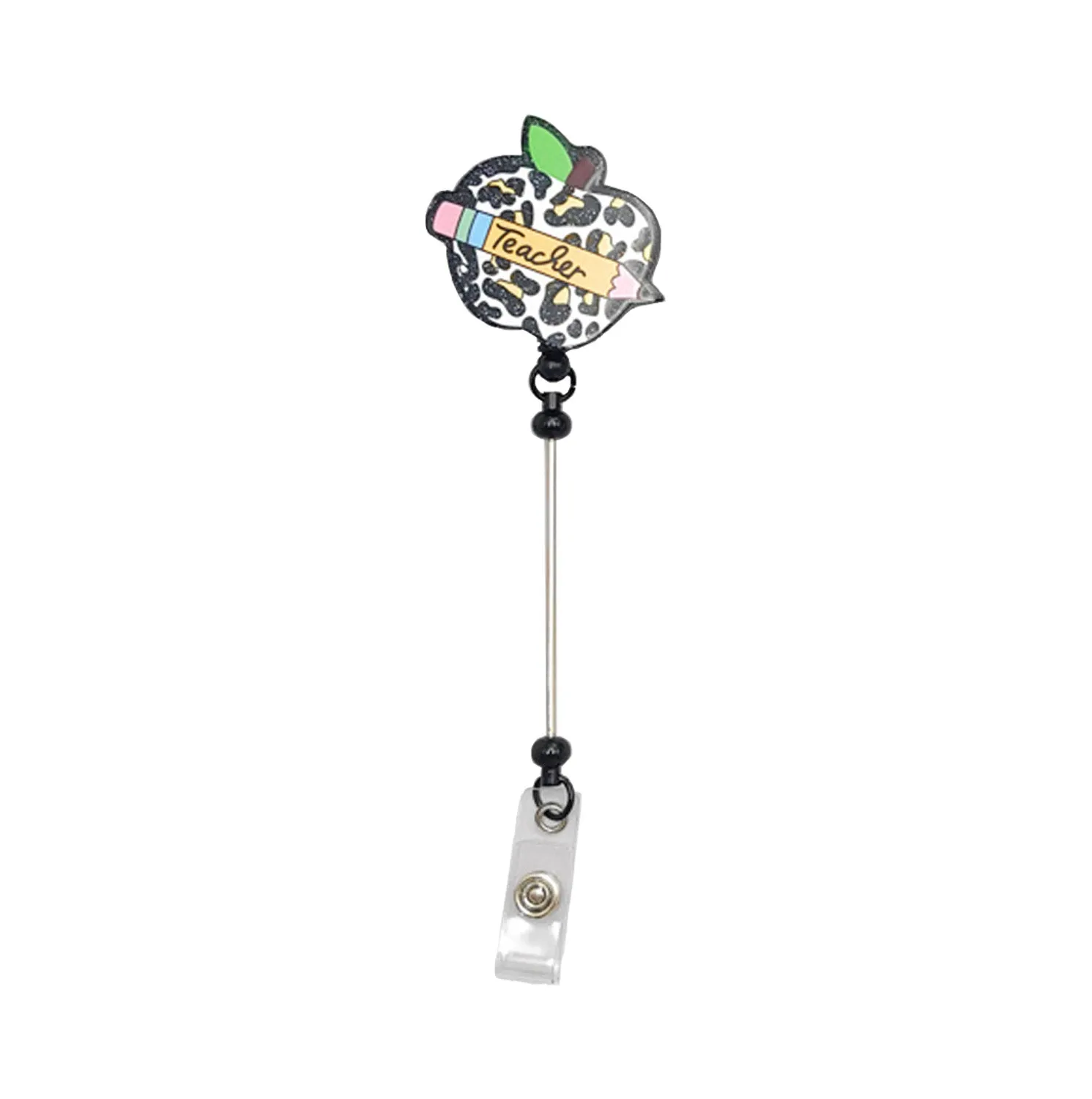 Wholesale Badge Reels  DIY Beadable Bar Velcro Retractable Keychain