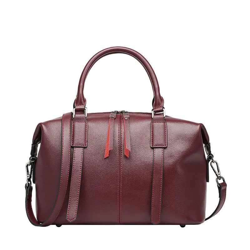 Women Fashion Brand Handbags Retro Luxury Shoulder Bag, Genuine Leather