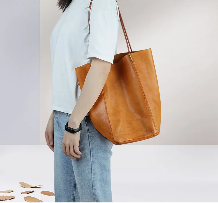 Women Leather 2pcs Set Shoulder Tote Handbags W8734