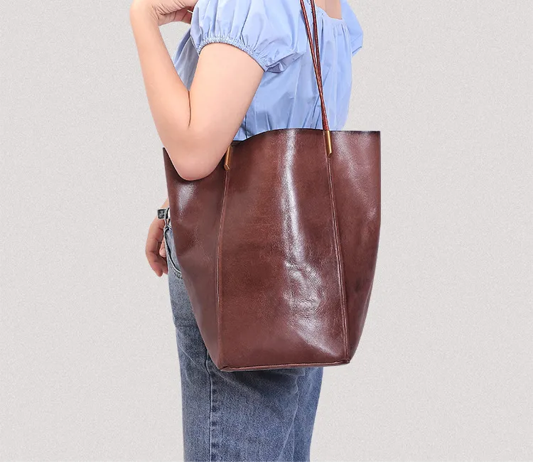 Women Leather 2pcs Set Shoulder Tote Handbags W8734
